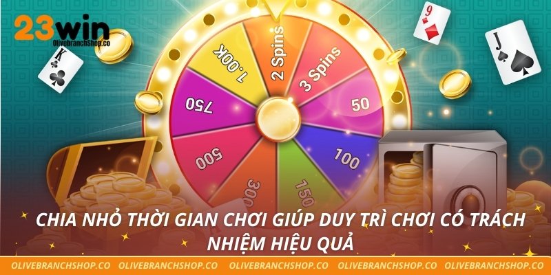 Chơi Có Trách Nhiệm Chia nhỏ thời gian chơi giúp duy trì chơi có trách nhiệm hiệu quả