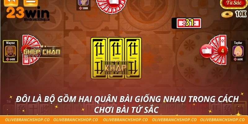 Đôi là bộ gồm hai quân bài giống nhau trong cách chơi bài tứ sắc