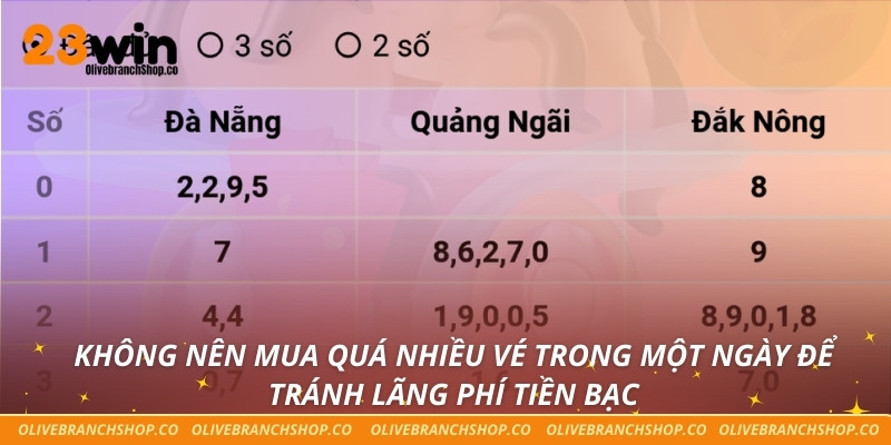 Không nên mua quá nhiều vé trong một ngày để tránh lãng phí tiền bạc